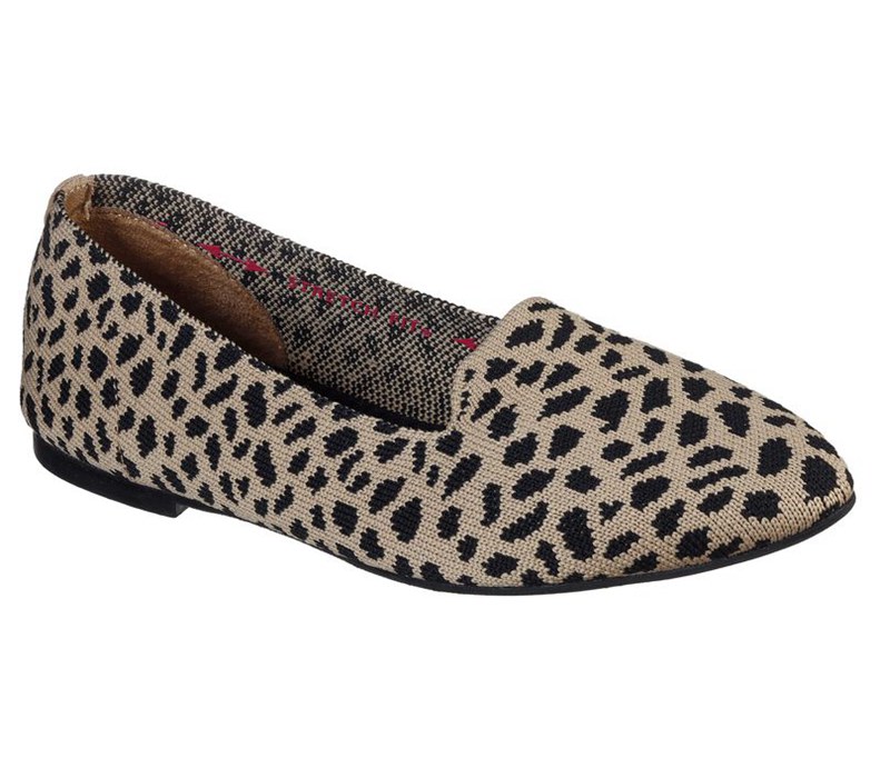 Skechers Dam Bruna/Svarta Platta Skor - Cleo - Knitty Kitty - Sverige (BSOTF-5846)